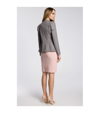 M358 Żakiet z wycięciem w kołnierzu - szary