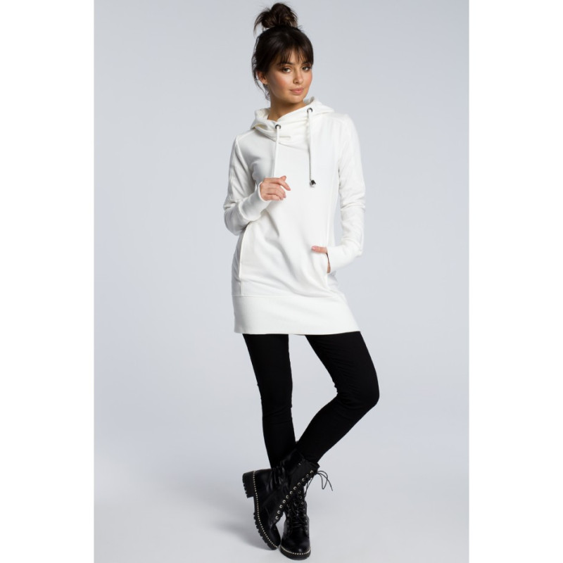 B072 Tunika z kapturem - ecru