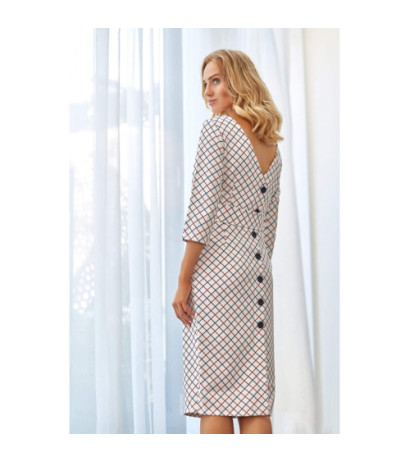 S118 Ołówkowa sukienka z guzikami z tyłu - model 1