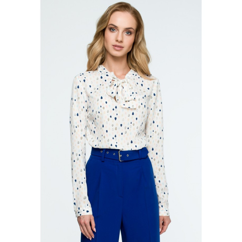 S129 Bluzka z wiązaniem pod szyją - model 3