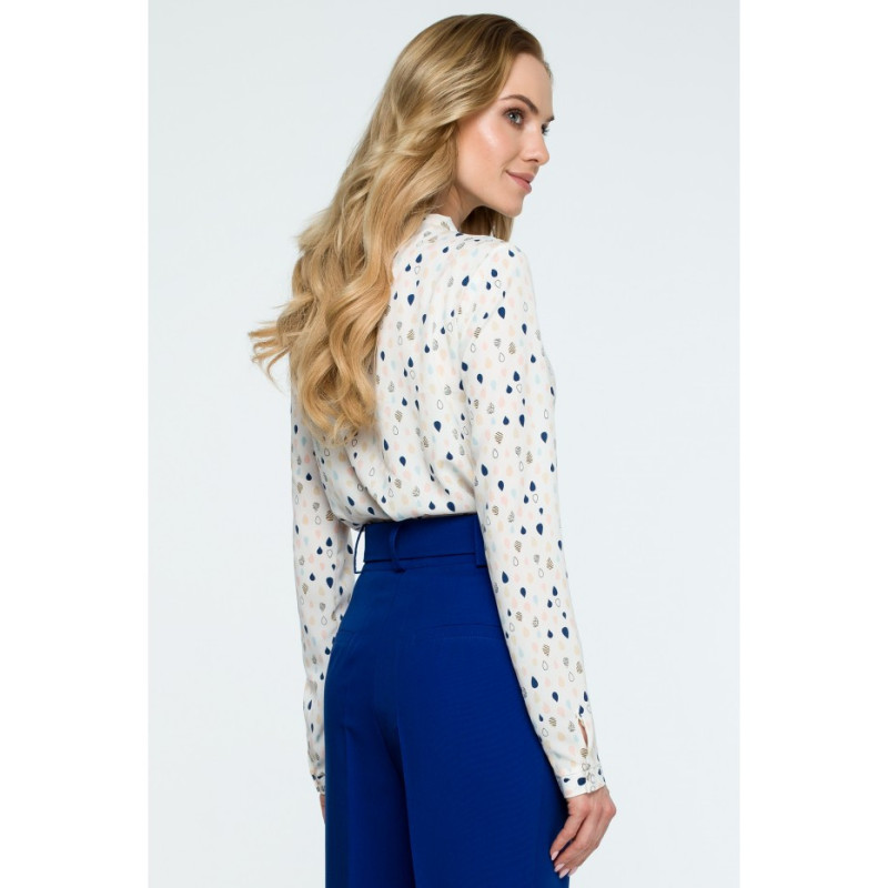 S129 Bluzka z wiązaniem pod szyją - model 3