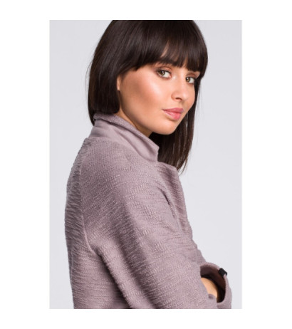 B099 Płaszcz na jeden guzik - szary