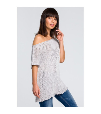 BK020 Sweter z palmą - szary