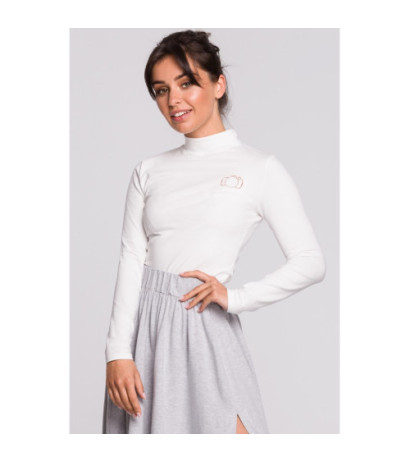 B129 Golf z haftem - ecru