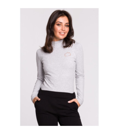 B129 Golf z haftem - szary