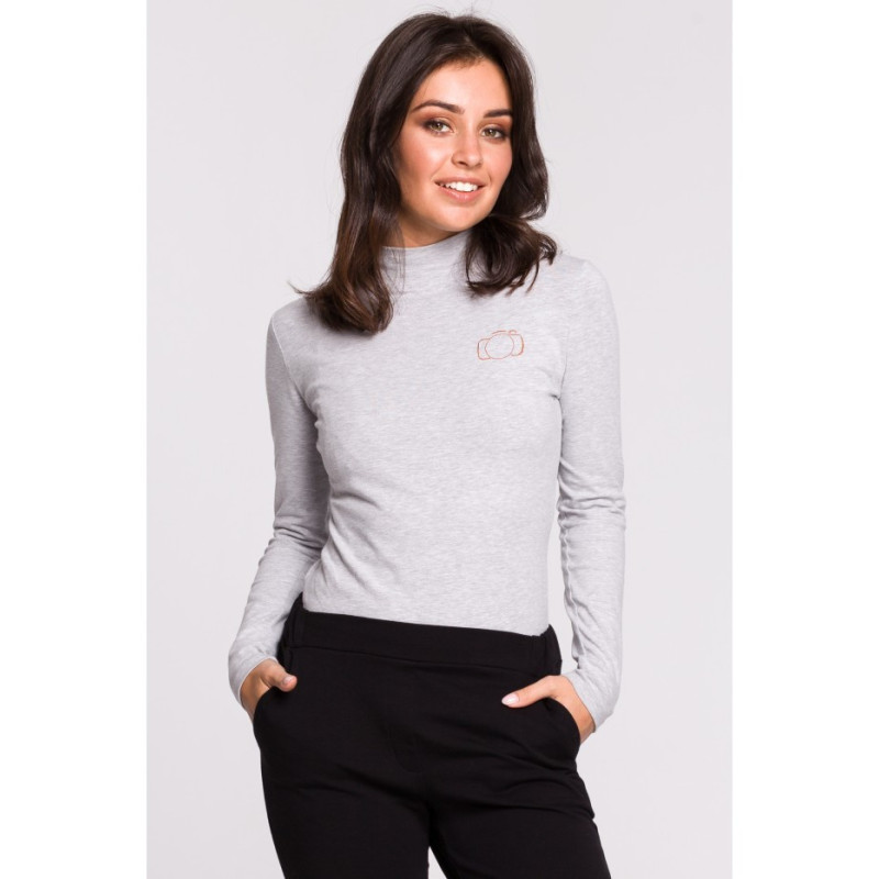 B129 Golf z haftem - szary