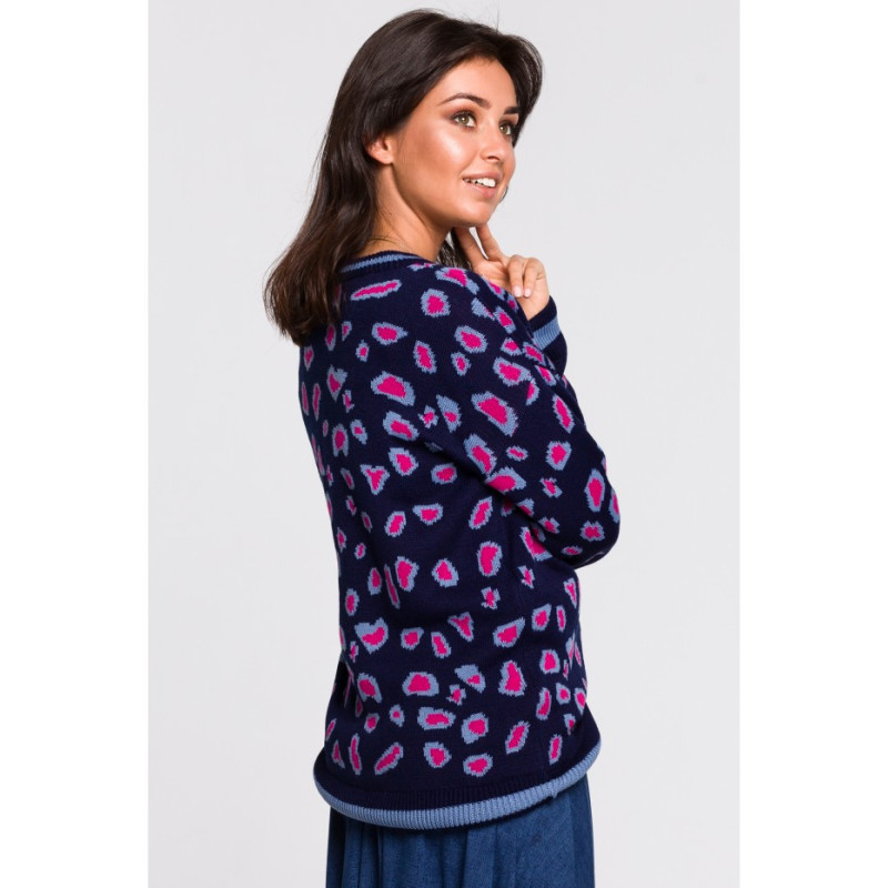 BK029 Sweter w lamparcie cętki - model 1