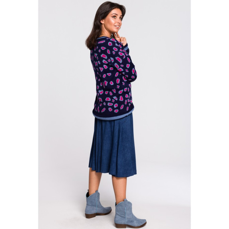 BK029 Sweter w lamparcie cętki - model 1