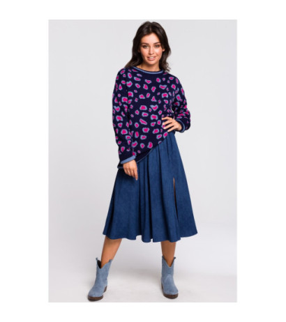 BK029 Sweter w lamparcie cętki - model 1
