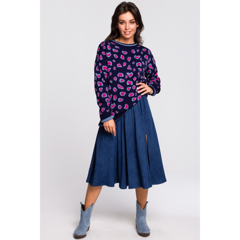 BK029 Sweter w lamparcie cętki - model 1
