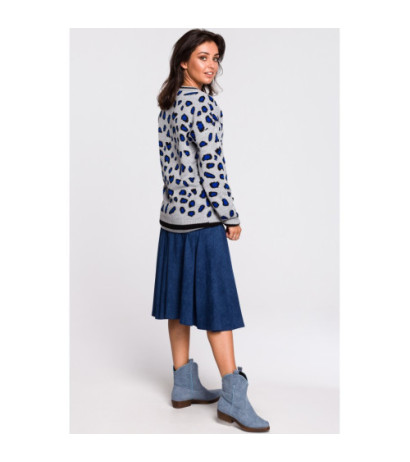 BK029 Sweter w lamparcie cętki - model 3