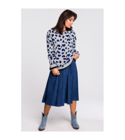 BK029 Sweter w lamparcie cętki - model 3
