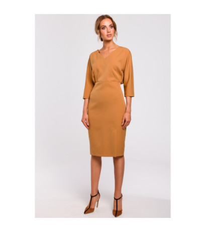 M464 Sukienka z luźną górą - cynamonowa