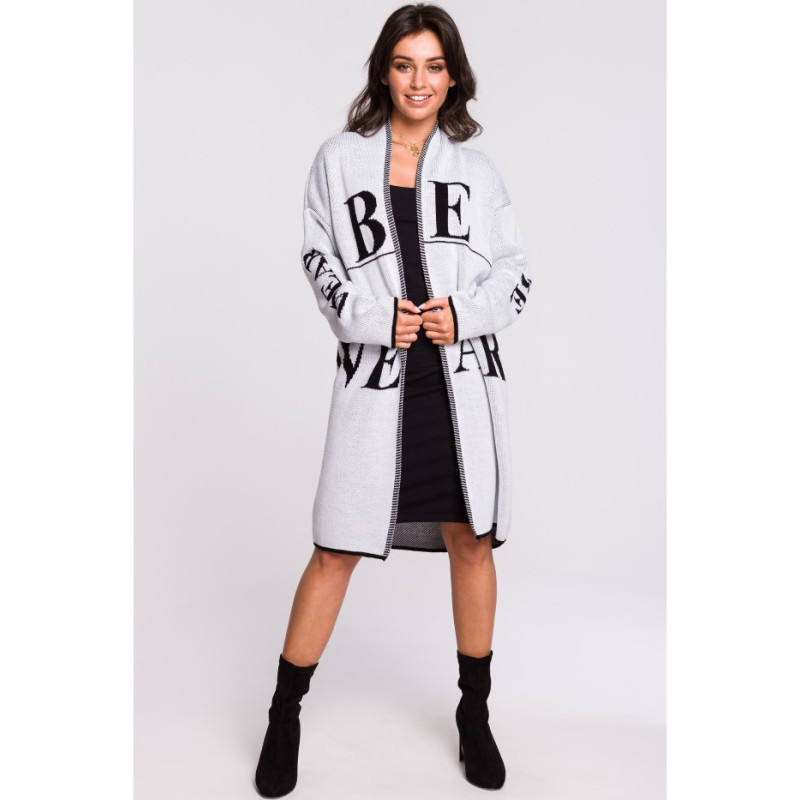 BK040 Kardigan z napisami - model 1