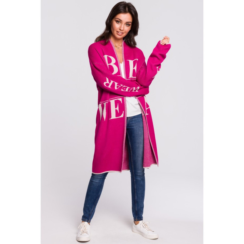 BK040 Kardigan z napisami - model 4