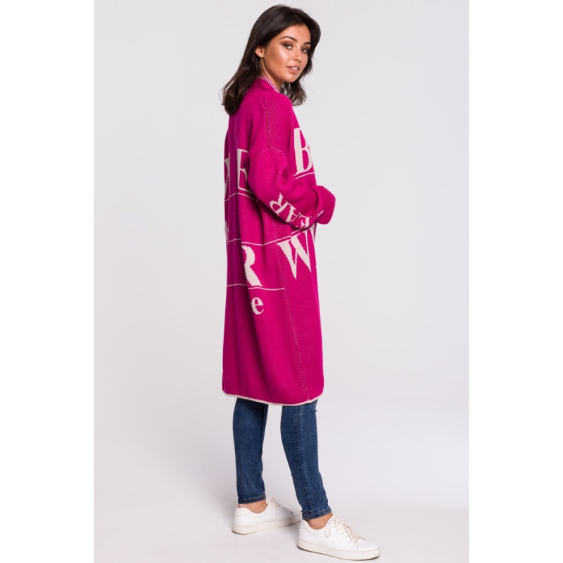 BK040 Kardigan z napisami - model 4