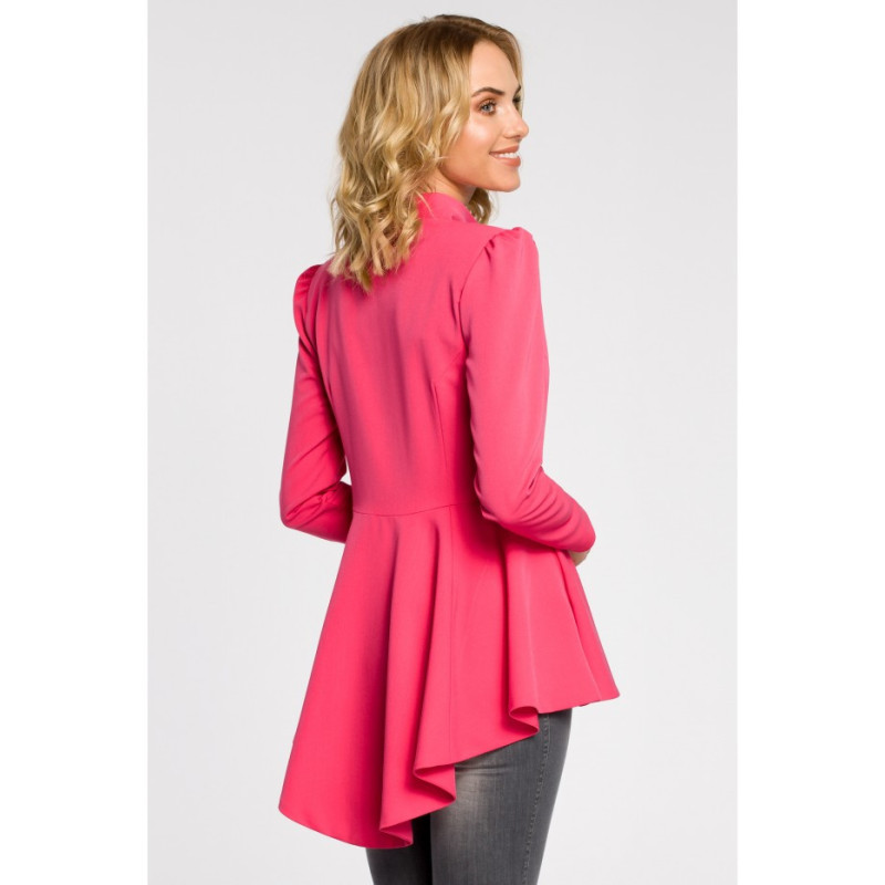 M165 Asymetryczny taliowany żakiet - różowy