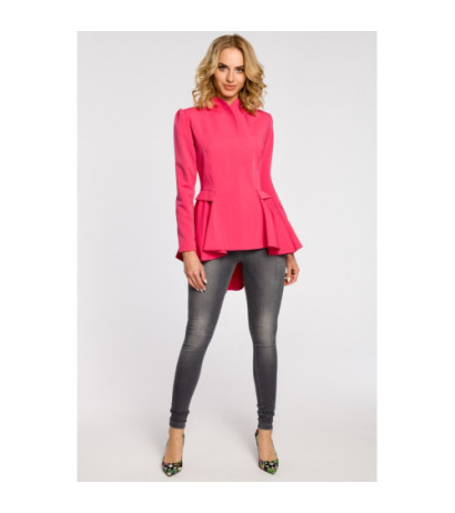 M165 Asymetryczny taliowany żakiet - różowy