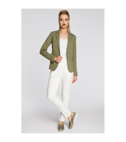 M243 Dopasowany żakiet zapinany na guzik - khaki