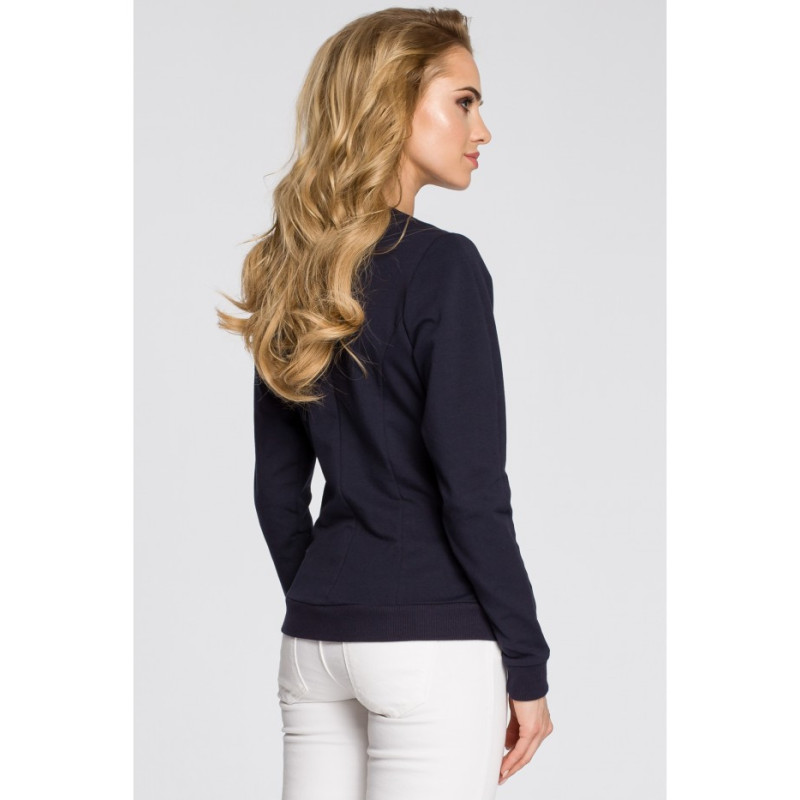 M240 Dresowa kurtka zasuwana na zamek - granatowa