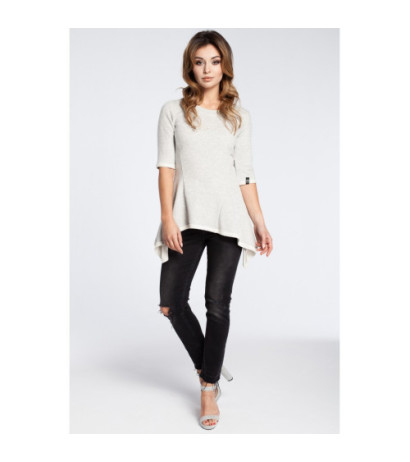 B041 Kobieca bluzka baskinka - popielata