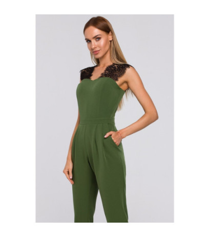 M484 Kombinezon z koronką - zielony