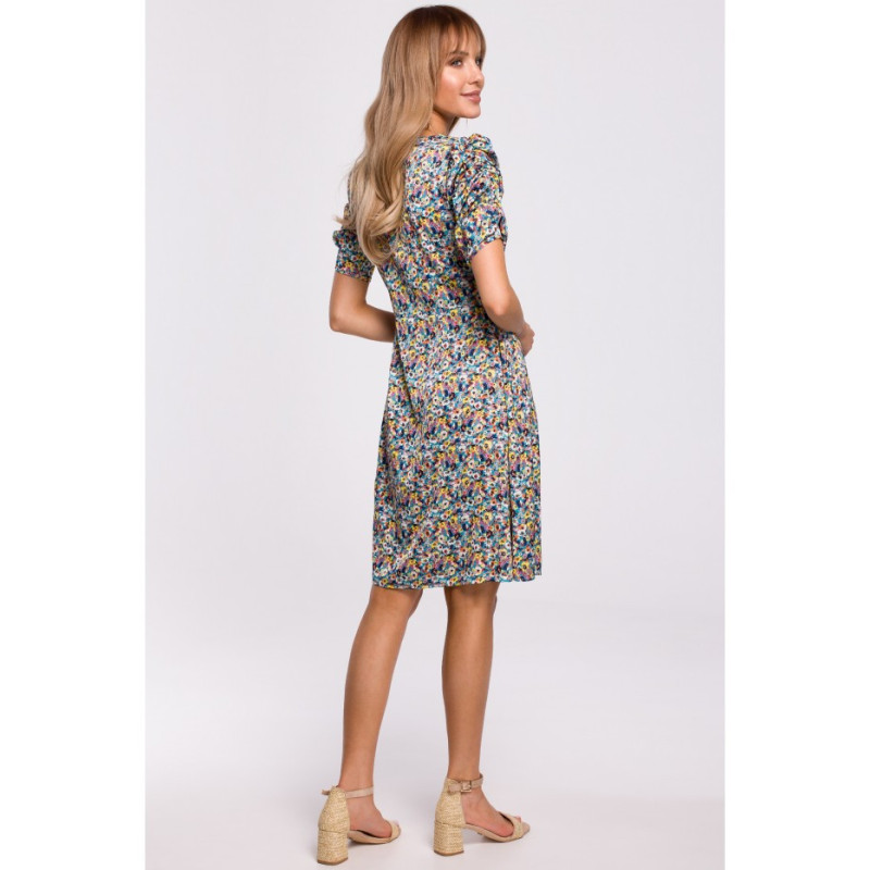 M506 Sukienka z marszczonymi rękawami - model 2