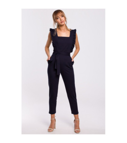 M507 Kombinezon z falbankami - granatowy