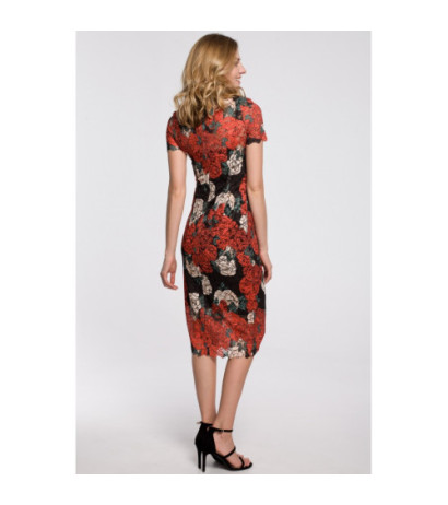 K061 Sukienka koronkowa z nadrukiem - model 1