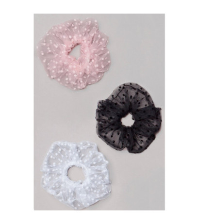 K068 Tiulowe gumki do włosów - zestaw 1 (3 szt.)