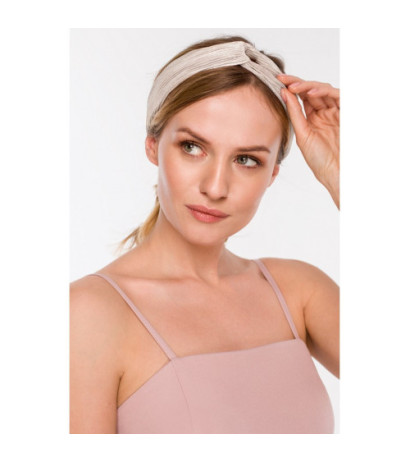 K069 Plisowana opaska do włosów - złota