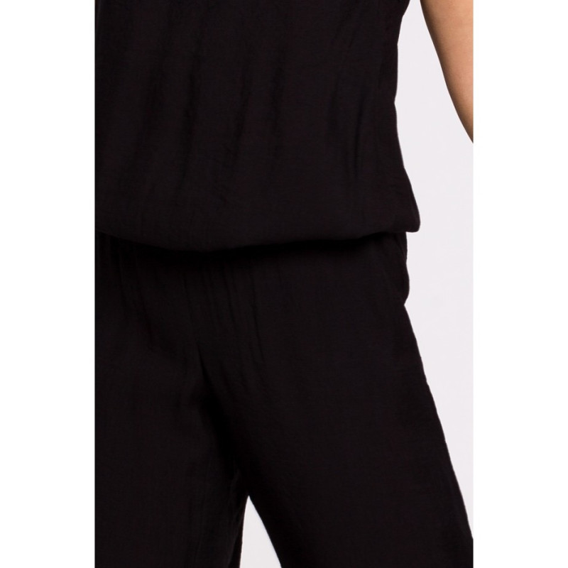 B155 Kombinezon z odkrytymi ramionami - czarny