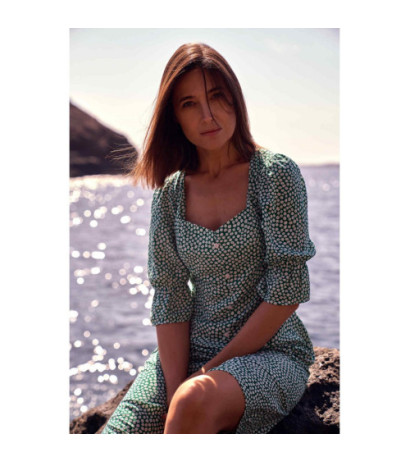 S223 Sukienka midi z guzikami - model 1