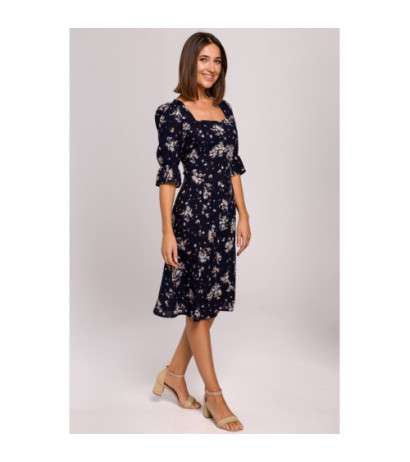 S223 Sukienka midi z guzikami - model 4