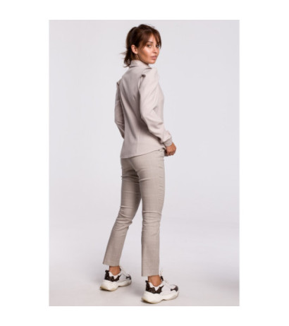 B165 Zapinana koszula z kołnierzykiem - beżowa