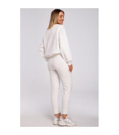 M535 Spodnie dresowe na gumie - ecru