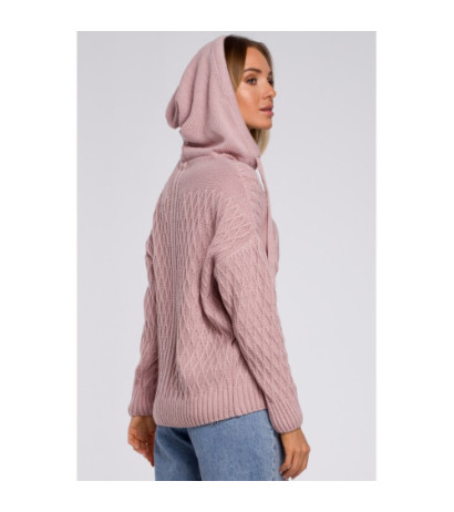 M540 Sweter z kapturem - różowy