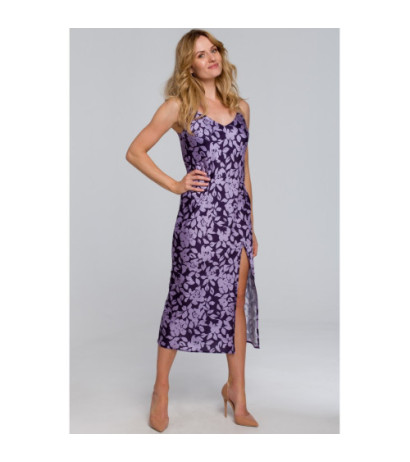 K085 Sukienka maxi na cienkich ramiączkach - model 2