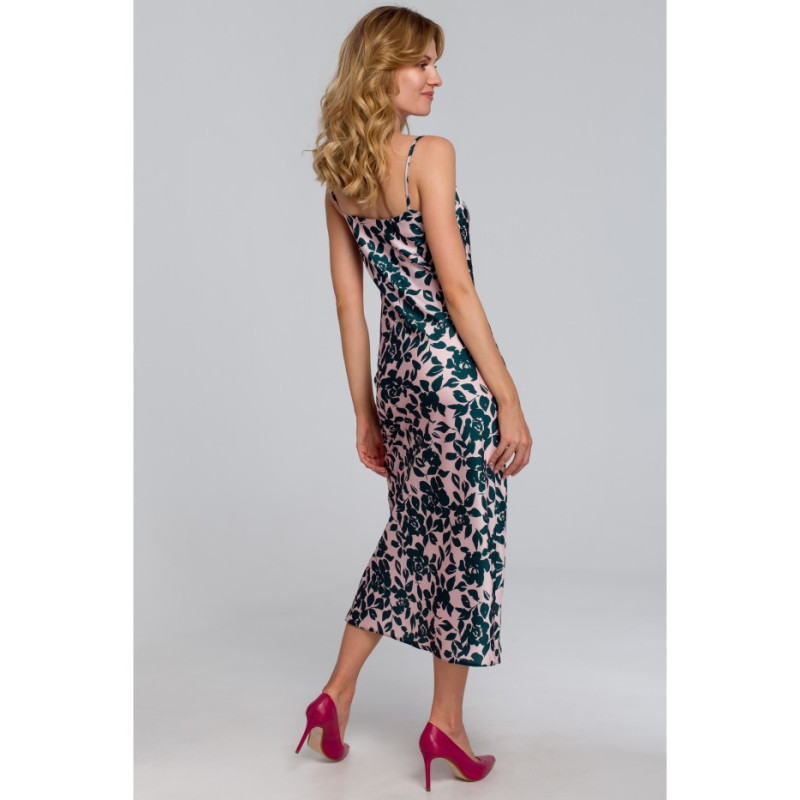 K085 Sukienka maxi na cienkich ramiączkach - model 3