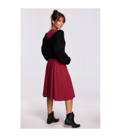 BK046 Sweter z dekoltem V - czarny