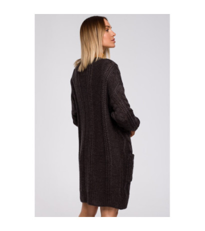 M555 Kardigan niezapinany - ciemno szary