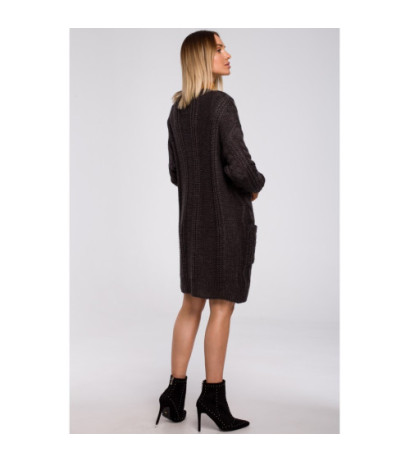 M555 Kardigan niezapinany - ciemno szary