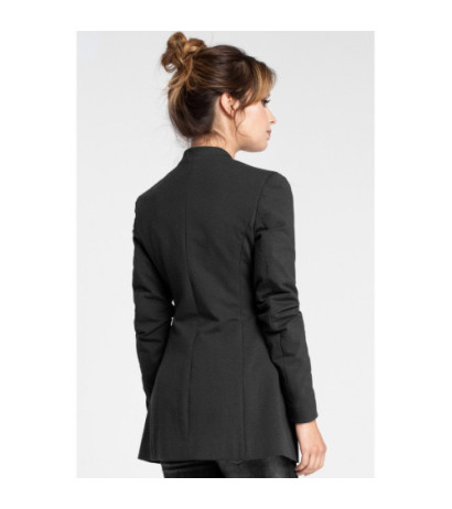 B030 Dzianinowy niezapinany żakiet - grafitowy