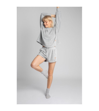 LA005 Pluszowe szorty - popielate