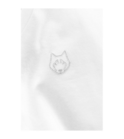 LA014 T-shirt do spania z dekoltem w serek - ecru