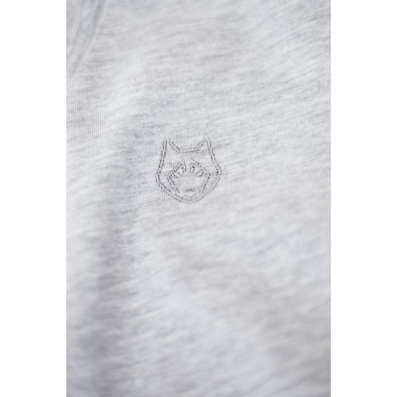 LA014 T-shirt do spania z dekoltem w serek - popielaty