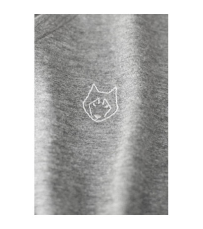 LA014 T-shirt do spania z dekoltem w serek - szary