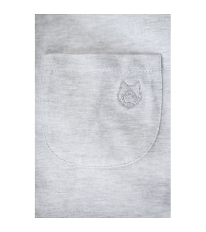 LA015 Bawełniany top do spania bez rękawów - popielaty