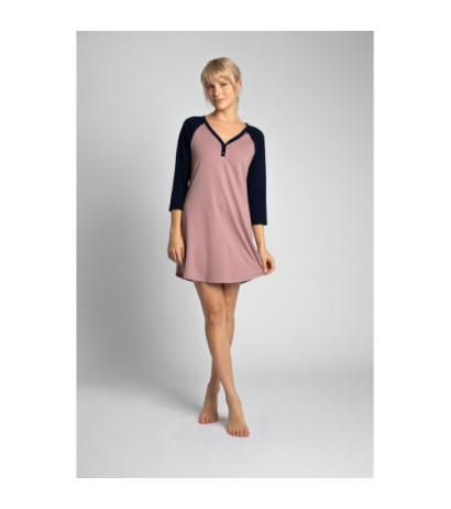 LA018 Bawełniana koszula nocna - wrzosowa