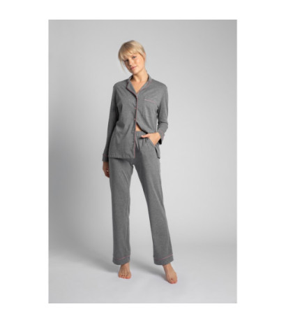 LA020 Bawełniane spodnie od piżamy - szare